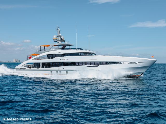 Heesen Clifford Denn Design dutch motor yacht Book Ends for sale