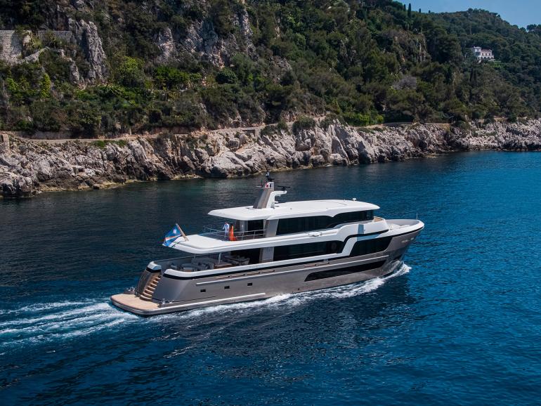 Van der Valk Shipyard Guido de Groot Design Custom Tri deck Explorer Dutch motor yacht Lady Lene for sale