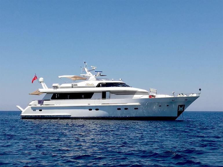 Lowland Yachts Netship De Vries Lentsch custom dutch motor yacht Olindia for sale