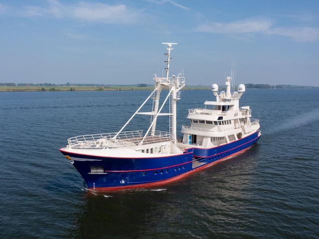 Damen Maaskant Vripack Yacht Design custom expedition Dutch motor yacht Scintilla Maris for sale